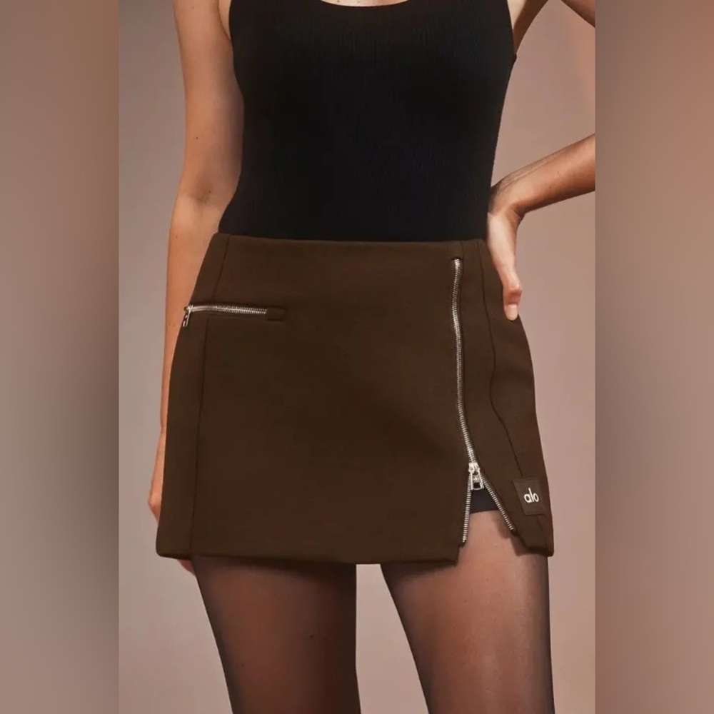 Alo Yoga Espresso Alo WINTER WOOL VENDOME MINI SKIRT Small